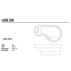 Laghetto Termoformato Capacità 300 Litri Misure cm 146x87x53H - Garanzia 15 Anni 2