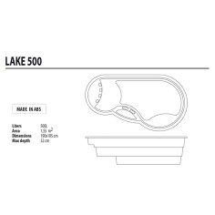 Laghetto Termoformato Capacità 500 Litri Misure cm190x105x52H - Garanzia 15 Anni 2