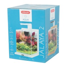 Zolux Jalaya 2 10L - acquario cm22,4x23,3x28,5h completo di filtro interno e plafoniera LED