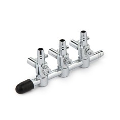 AquariumLine Rubinetto Aria in Metallo a 3 uscite con leva regolazio 2