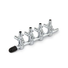 AquariumLine Rubinetto Aria in Metallo a 4 uscite con leva regolazio 2