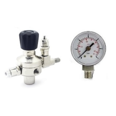 Riduttore di pressione Classic con Manometro di bassa pressione - per bombole CO2 usa e getta passo 10x1