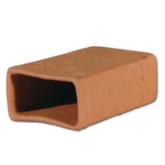 AquariumLine Decor Arredo in Terracotta – Grotta Quadrata per gamberetti e gamberi - Misure 10x6x4H cm