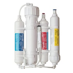 Aquili impianto ad osmosi in-line a 4 stadi 50GPD più filtro anti NO3 PO4 SiO2