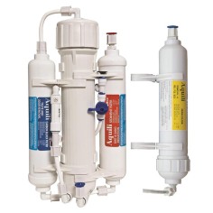 Aquili impianto ad osmosi in-line a 4 stadi 50GPD più filtro anti NO3 PO4 SiO2 più Flush Valve per lavaggio membrana