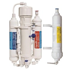 Aquili impianto ad osmosi in-line a 4 stadi 75GPD con filtro anti NO3 PO4 SiO2 e Flush Valve