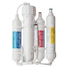 Aquili impianto ad osmosi in-line a 4 stadi 75GPD più filtro anti NO3 PO4 SiO2