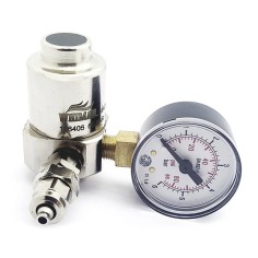 Whimar Genius mod. V201 con manometro di bassa pressione - riduttore di pressione per bombole CO2 usa e getta passo 10x1 2