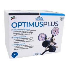 Whimar Optimus Plus - riduttore di pressione con manometri ed elettrovalvola incorporata per bombole CO2 ricaricabili standard