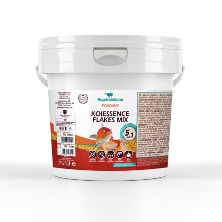 AquariumLine Koiessence Flakes Mix secchiello da 10L/1,2kg - alimento base in fiocchi per Carpe e pesci da laghetto