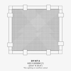 WaterBox coperchio rete DIY Kit A 600x600mm (no...