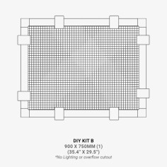 WaterBox coperchio rete DIY Kit B 900x750mm (no...