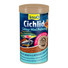 Tetra Cichlid Colour Mini Pellets 500ml/165gr - Alimento completo per tutti i ciclidi di piccola taglia