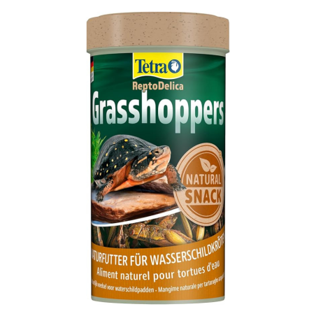 Tetra ReptoDelica Grasshoppers 250ml/25gr - Cavallette per Tartarughe Acquatiche e rettili carnivori
