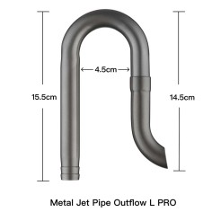Chihiros Metal Jet Pipe Outflow L PRO - kit di mandata in... 2