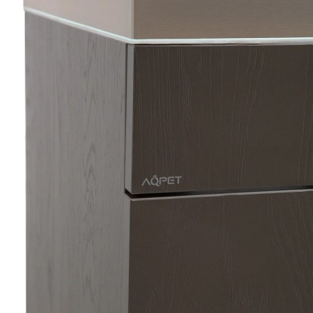 Aqpet Riverium Plus 90x50x55h 240L colore Tortora - Acquario Completo con Mobile, LED RGB e Filtro Esterno