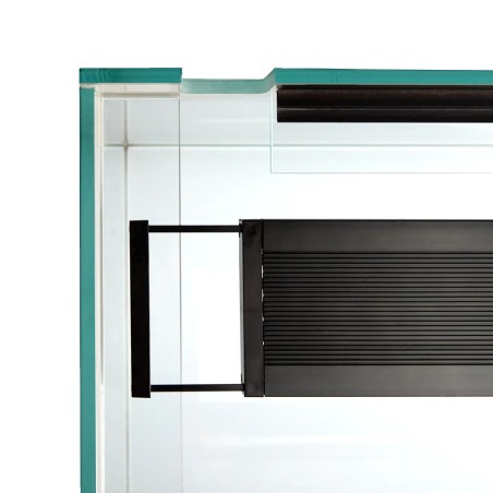 Aqpet Riverium Plus 90x50x55h 240L colore Bianco - Acquario Completo con Mobile, LED RGB e Filtro Esterno