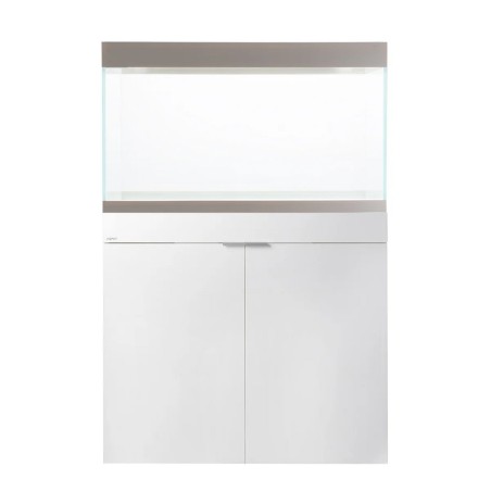 Aqpet Riverium Plus 90x50x55h 240L colore Bianco - Acquario Completo con Mobile, LED RGB e Filtro Esterno